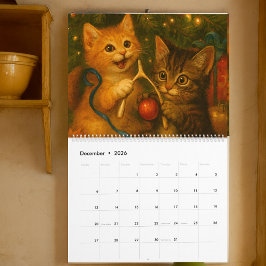 Två söta kattungar kalender