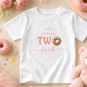 Två söta munkar 2-års födelsedagsfest t shirt