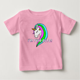Två söta regnbågsenhjörningströjor för småbarn t shirt