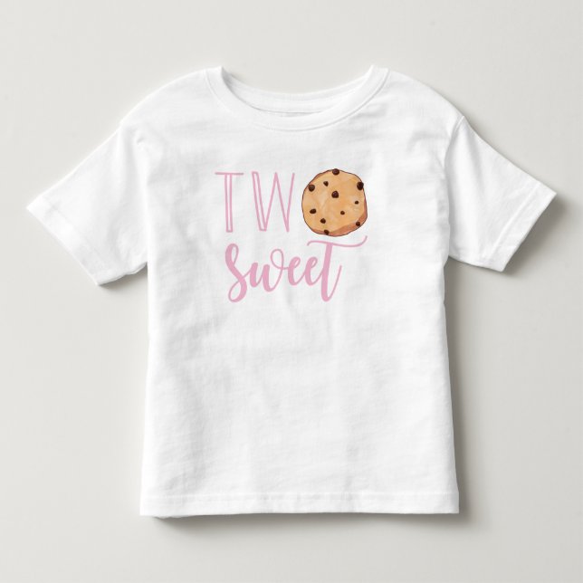 Två söta rosa kakfödelsedagspresent t shirt (Framsida)