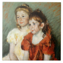 Två söta unga flickor (av Mary Cassatt)