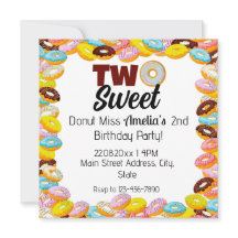 Två sötade Donut 2:a temat Färgstark Födelsedagsfe