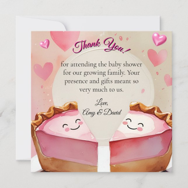 "Två sötärter i Paj!" - Två Flicka-skor! Tack Kort (Framsida)