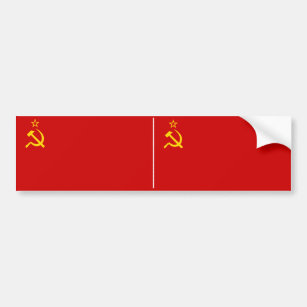TVÅ sovjet - facklig flagga Bildekal