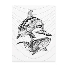 Två Späckhuggare Vuxen Färgning Postkort