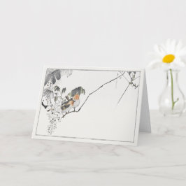 Två sparvar på gren kort