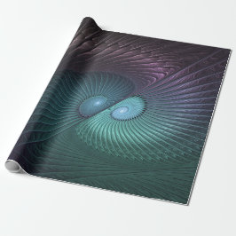 Två Spiral färglös modern Abstrakt Fractal Art Presentpapper