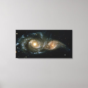 Två spiral galaxer canvastryck