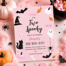 Två spök Halloween födelsedagsfest
