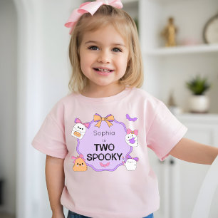 Två Spooky Ghost Halloween Birthday T Shirt