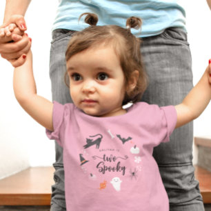 Två Spooky Girl Födelsedagsfest T Shirt