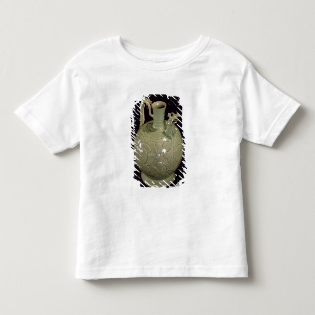 Två spouted tillbringare med en lövdesign t-shirt (Framsida)