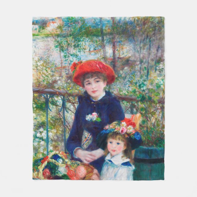 Två staplar - renoir Impressionist Painting Fleecefilt (Framsidan)