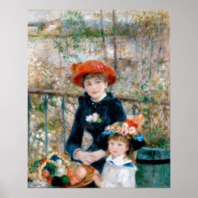 Två staplar - renoir Impressionist Painting Poster (Framsidan)