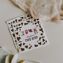 Två steg Western Cowboy 2:a födelsedag Pappersservett