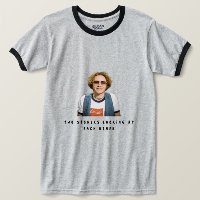 Två stenar tittar på varannan t-shirt  (Design framsida)