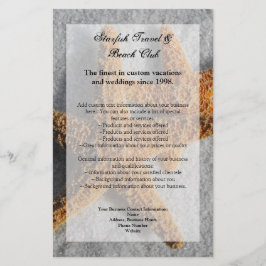 Två stjärnfiskar i Sand, Beach Flyer eller Program