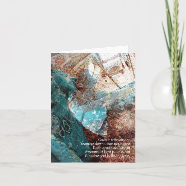 Två stjärnor med ljus och Kärlek Kort (Framsida)