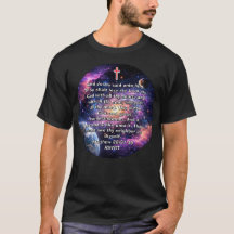 Två stora befallningar Bibelvers Rymd T-Shirt
