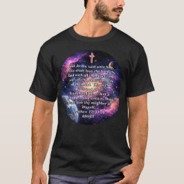 Två stora befallningar Bibelvers Rymd T-Shirt