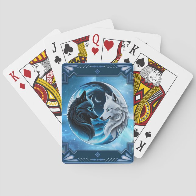 Två stora varger casinokort (Baksidan)