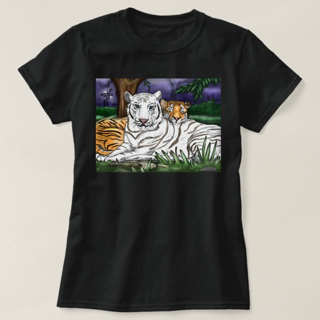 Två störande Tigers T-Shirt (Design framsida)