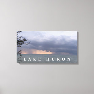 Två stormar över Huron Canvastryck