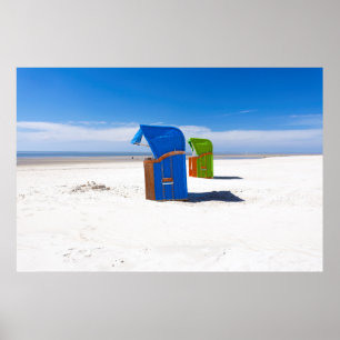 Två strandstolar i Nordsjön Poster