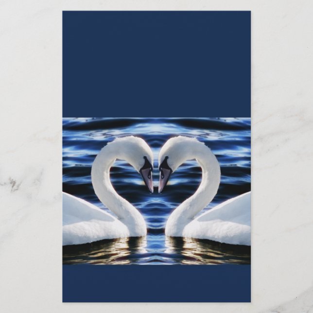 Två svanar brevpapper (Framsida)