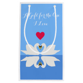 Två Svanar i Classic Heart Pose Valentine