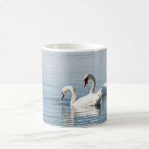 Två svanar kaffemugg