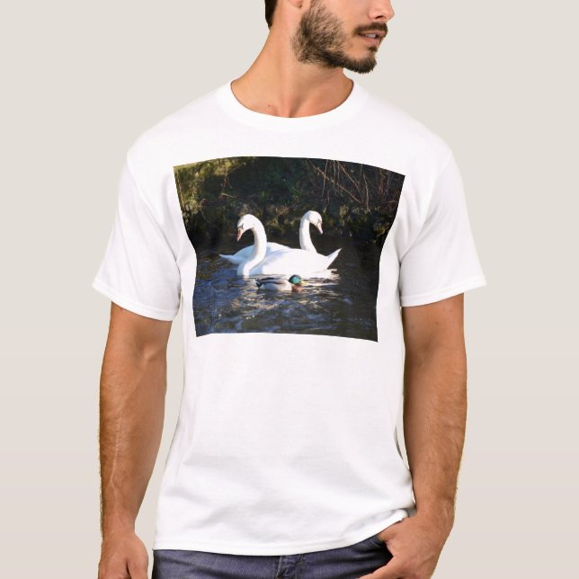 Två svanar och en anka tee shirt (Framsida)
