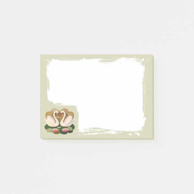 Två svanar post-it block (Framsida)