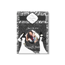 Två svarta brider Silhouettes vår Bröllopsdag