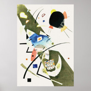 Två svarta fläckar - Kandinsky Poster
