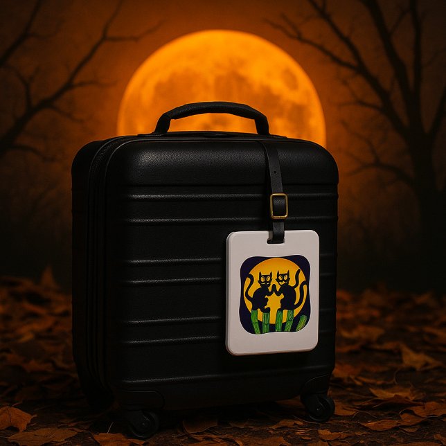 Två Svarta katter Bagagebricka (Skapare uppladdad)