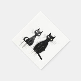 Två Svarta katter Pappersservett