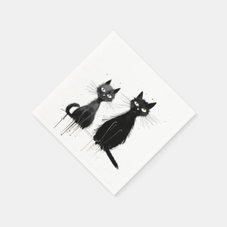 Två Svarta katter Pappersservett
