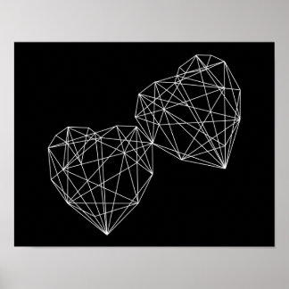 Två svartvitt Poster svart, geometrisk, minimal bi