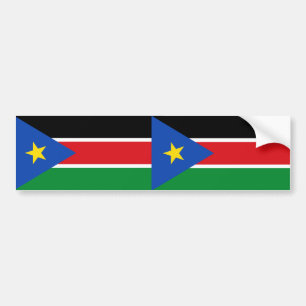 Två sydsudanesiska Flagga Bildekal