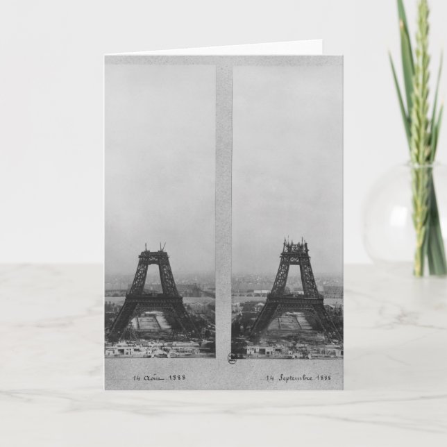 Två synpunkter på bygget av Eiffel Kort (Framsida)