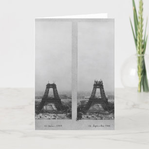 Två synpunkter på bygget av Eiffel Kort
