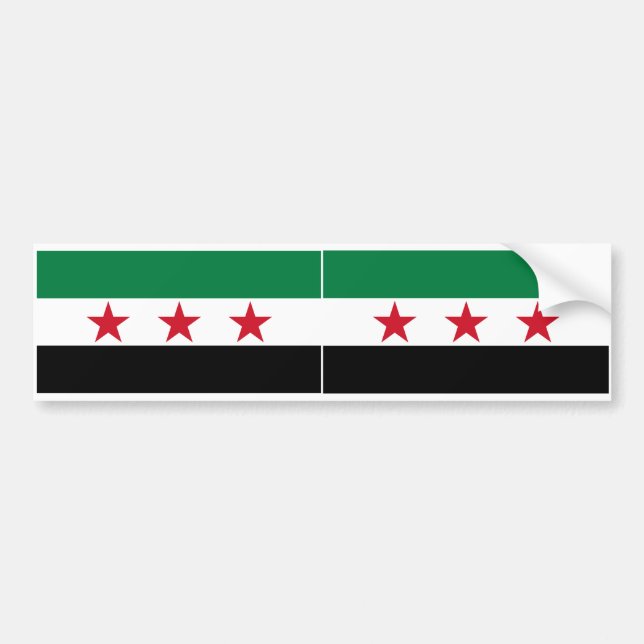 TVÅ Syrien flagga Bildekal (Framsidan)