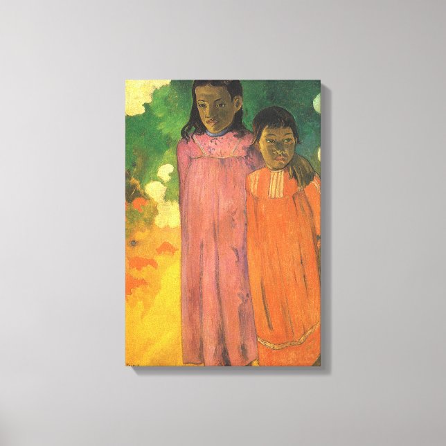Två systrar av Paul Gauguin Canvastryck (Framsida)