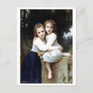Två systrar av William-Adolphe Bouguereau Vykort