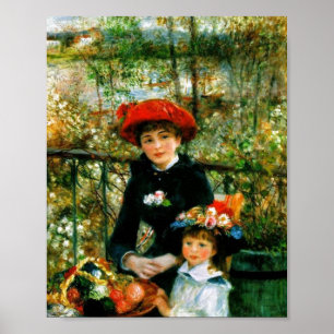 Två systrar på terrassen av Renoir Poster