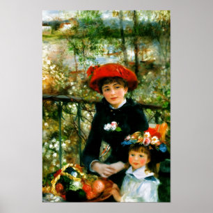 Två systrar på terrassen av Renoir Poster