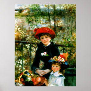 Två systrar på terrassen av Renoir Poster