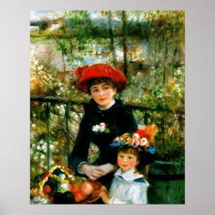 Två systrar på terrassen av Renoir Poster