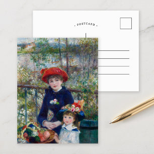 Två systrar (på terrassen) Renoir Vykort